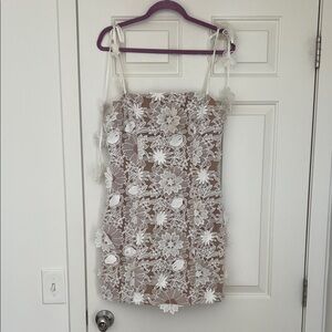 Elliatt Isles Floral Appliqué Mini Dress